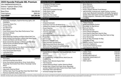 New 2025 Hyundai Palisade SEL