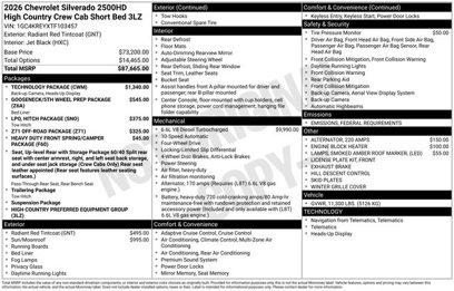 New 2026 Chevrolet Silverado 2500 High Country w/ Technology Package