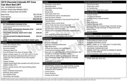 Used 2019 Chevrolet Colorado W/T w/ WT Convenience Package