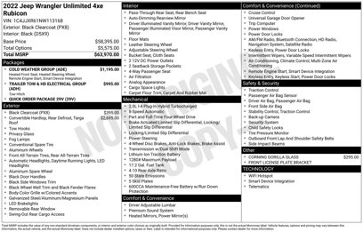 Used 2022 Jeep Wrangler Unlimited Rubicon 4xe w/ Cold Weather Group