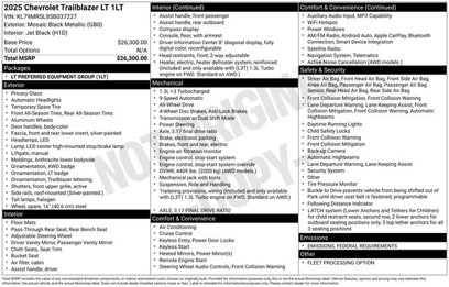 Certified 2025 Chevrolet TrailBlazer LT