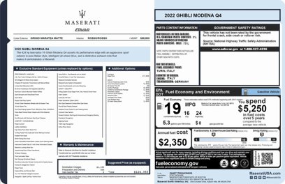 Used 2022 Maserati Ghibli Modena Q4
