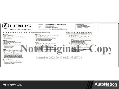 Used 2022 Lexus RX 350 FWD w/ Premium Package