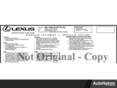 Used 2020 Lexus RX 350 FWD w/ Premium Package