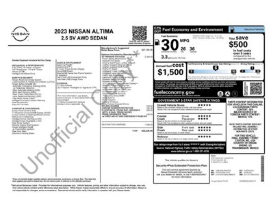 Certified 2023 Nissan Altima 2.5 SV w/ SV Premium Package