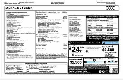 Used 2023 Audi S4 Premium Plus w/ Premium Plus Package