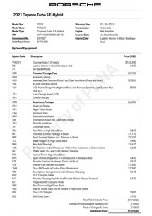 Used 2021 Porsche Cayenne Turbo S w/ Assistance Package