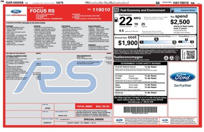 Used 2017 Ford Focus RS