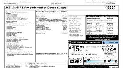 Used 2023 Audi R8 V10 performance