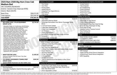 New 2025 RAM 2500 Big Horn