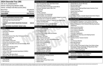 Used 2024 Chevrolet Trax RS w/ Driver Confidence Package