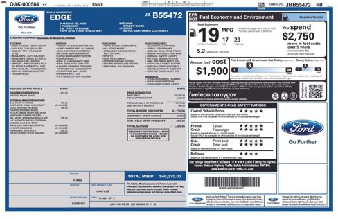 Used 2018 Ford Edge SEL w/ Equipment Group 201A image 36