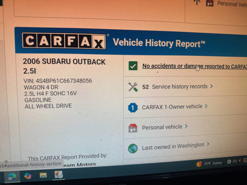 Used 2006 Subaru Outback 2.5i image 10