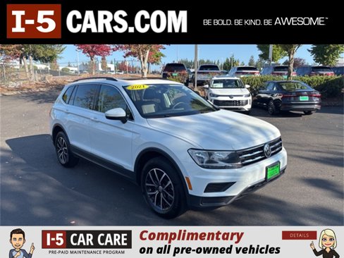 Used 2021 Volkswagen Tiguan SE w/ Panoramic Sunroof Package image 1