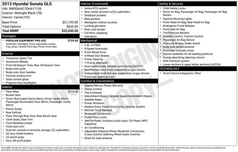 Used 2013 Hyundai Sonata GLS w/ Popular Equipment Pkg image 2
