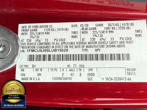 Used 2020 Ford Escape Titanium image 26