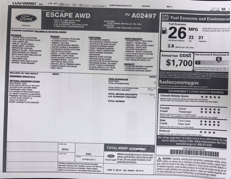 Used 2023 Ford Escape ST-Line Elite w/ Premium Technology Package image 49