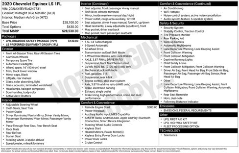 Used 2020 Chevrolet Equinox LS w/ LPO, Roadside Safety Package image 5