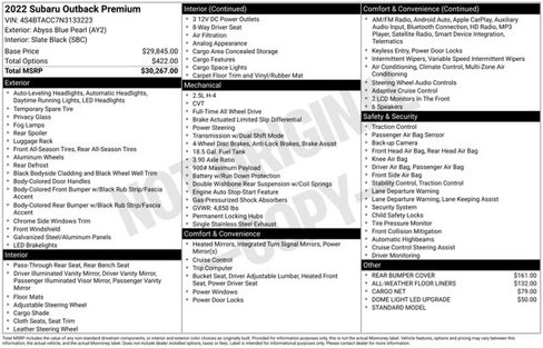 Used 2022 Subaru Outback Premium image 2