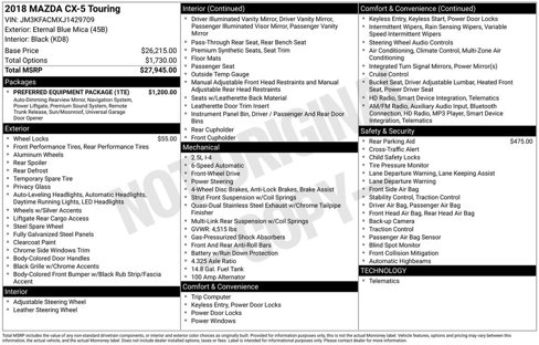 Used 2018 MAZDA CX-5 Touring w/ Preferred Equipment Package image 2