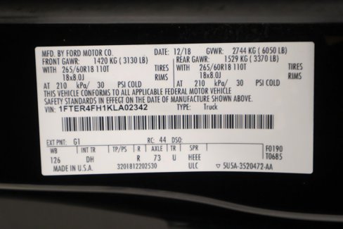Certified 2019 Ford Ranger Lariat w/ Equipment Group 501A Mid image 16