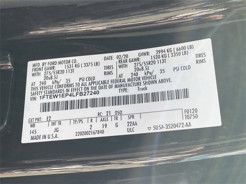Used 2020 Ford F150 XL w/ Equipment Group 101A Mid image 40