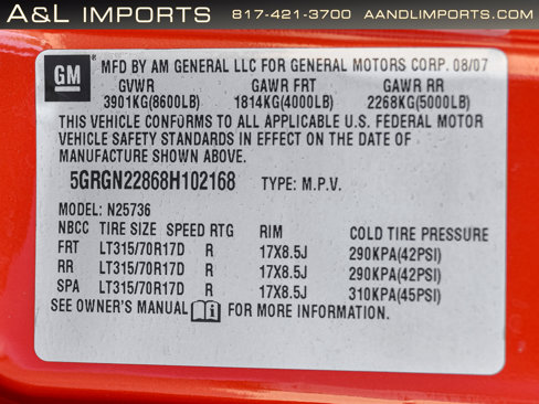 Used 2008 HUMMER H2 SUT w/ Suspension Package, Air image 66