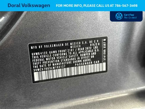 Certified 2020 Volkswagen Jetta SE w/ SE Cold Weather Package image 29
