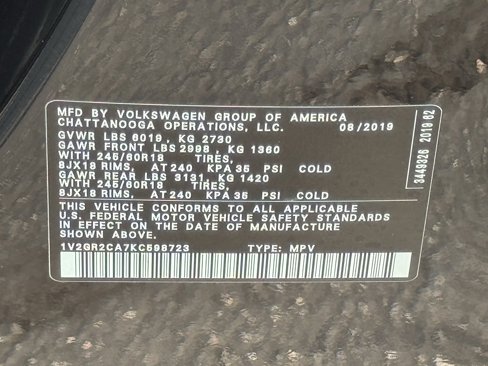 Used 2019 Volkswagen Atlas S w/ Towing Package image 38