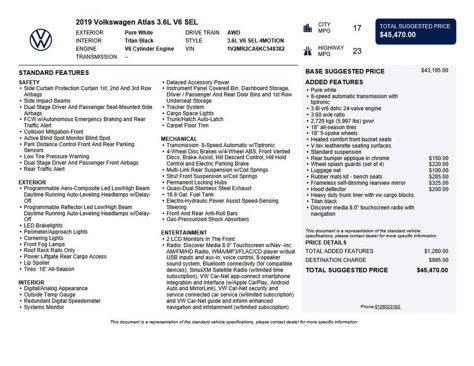 Used 2019 Volkswagen Atlas SEL image 47