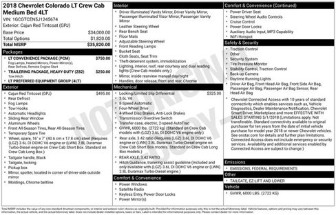 Used 2018 Chevrolet Colorado LT w/ LT Convenience Package image 5