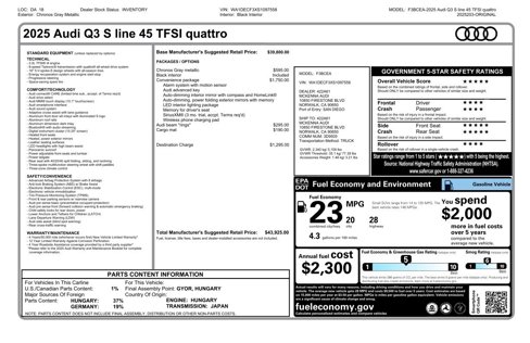 New 2025 Audi Q3 2.0T Premium image 5