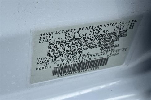 New 2025 Nissan Versa SV w/ Trunk Package image 31