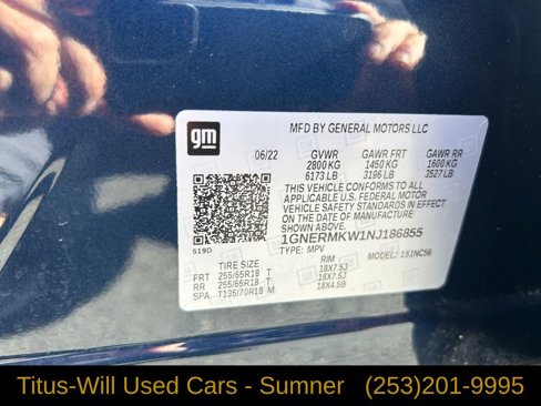 Used 2022 Chevrolet Traverse LT w/ LPO, Cargo Package image 34