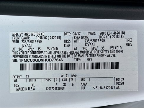 Used 2017 Ford Escape SE w/ Equipment Group 201A image 29