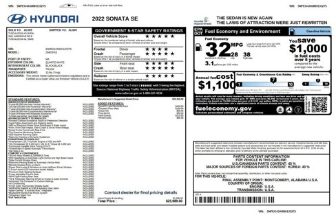 Used 2022 Hyundai Sonata SE image 39