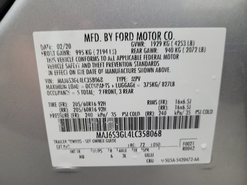 Used 2020 Ford EcoSport SE w/ SE Convenience Package image 33