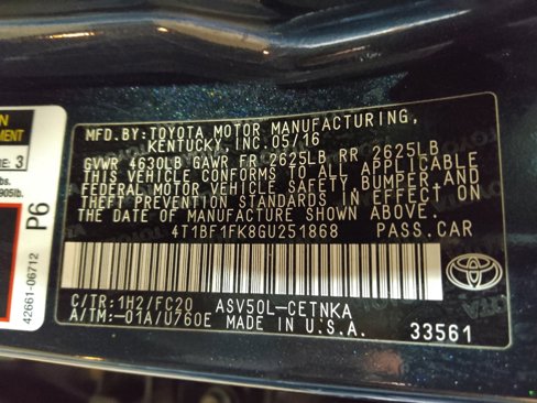 Used 2016 Toyota Camry LE image 33