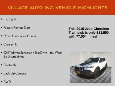 Used 2015 Jeep Cherokee Trailhawk w/ Comfort/Convenience Group image 14