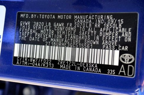 Used 2016 Toyota Corolla S Premium image 49