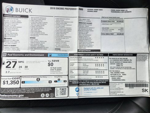 Used 2018 Buick Encore Preferred image 13