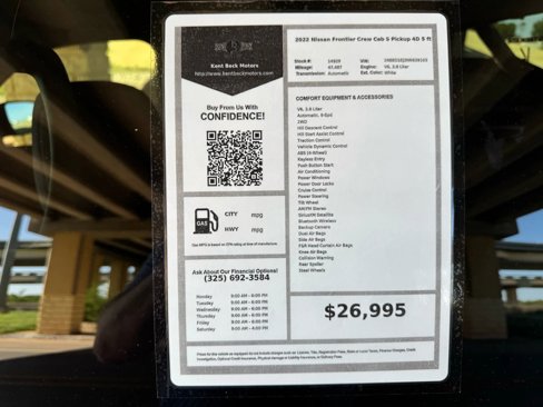 Used 2022 Nissan Frontier S w/ Technology Package image 31