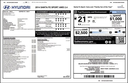 Used 2014 Hyundai Santa Fe Sport w/ Popular Equipment Package 02 image 48