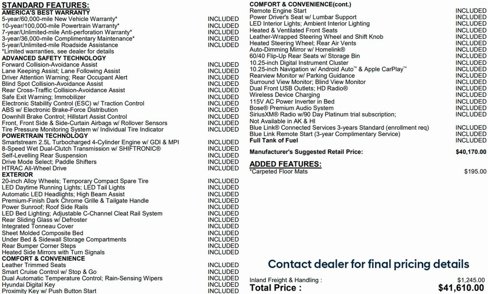 Used 2022 Hyundai Santa Cruz Limited image 2
