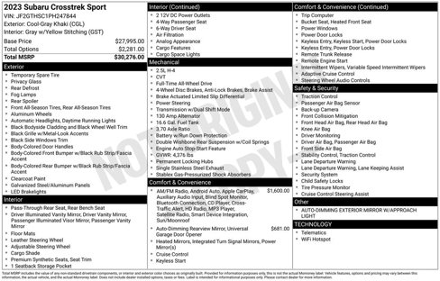Certified 2023 Subaru Crosstrek 2.5i Sport image 4