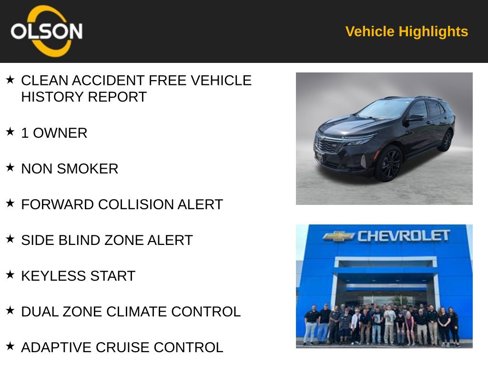 Used 2022 Chevrolet Equinox RS w/ RS Leather Package image 2