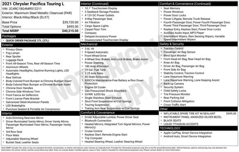 Used 2021 Chrysler Pacifica Touring-L image 8