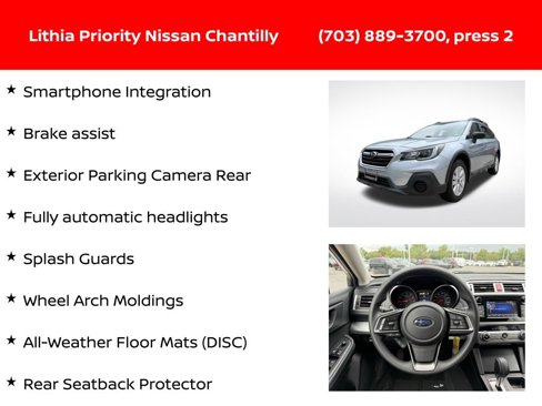 Used 2018 Subaru Outback 2.5i w/ Protection Package #1 image 12
