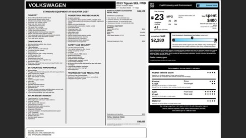 Used 2013 Volkswagen Tiguan SEL image 26