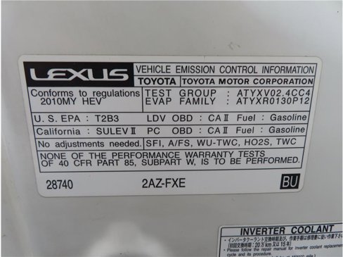 Used 2010 Lexus HS 250h image 32
